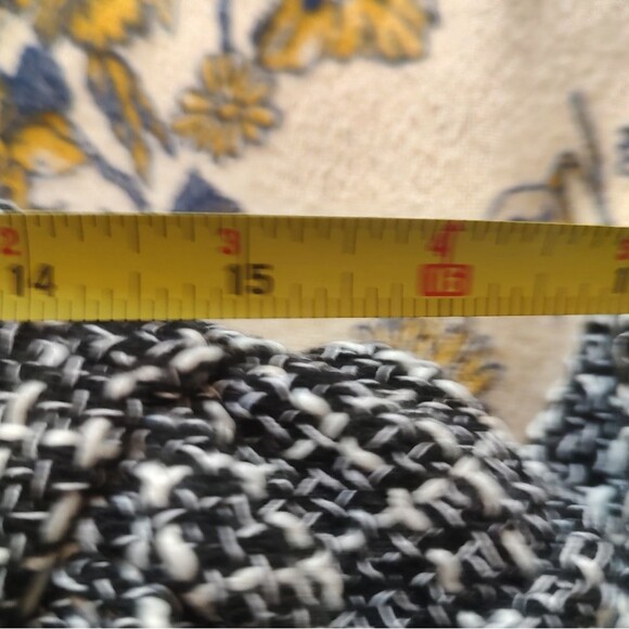 Black And White Tweed Retro Vintage Style Dress With Lantern Sleeves NWT Large - Picture 10 of 10